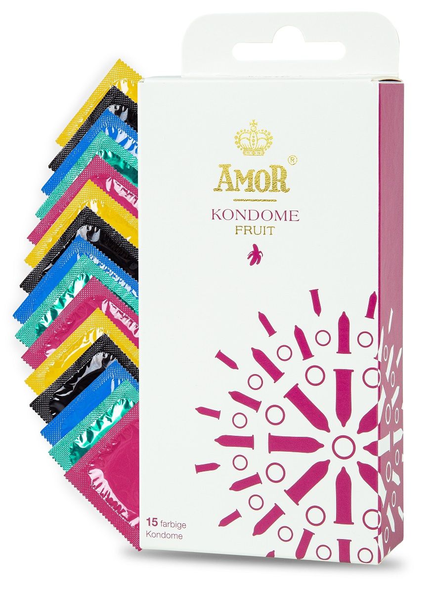 Ароматизированные презервативы AMOR Fruit - 15 шт.