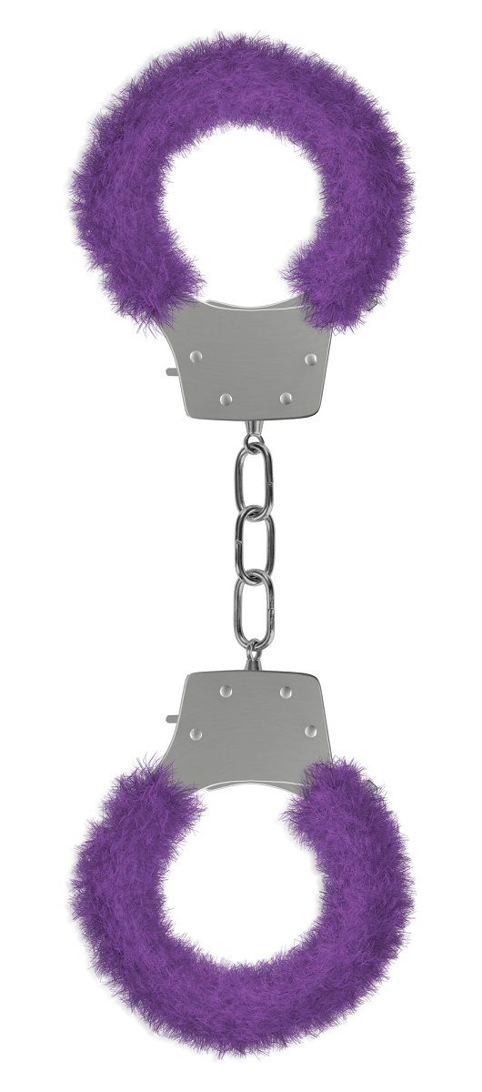Фиолетовые пушистые наручники OUCH! Purple