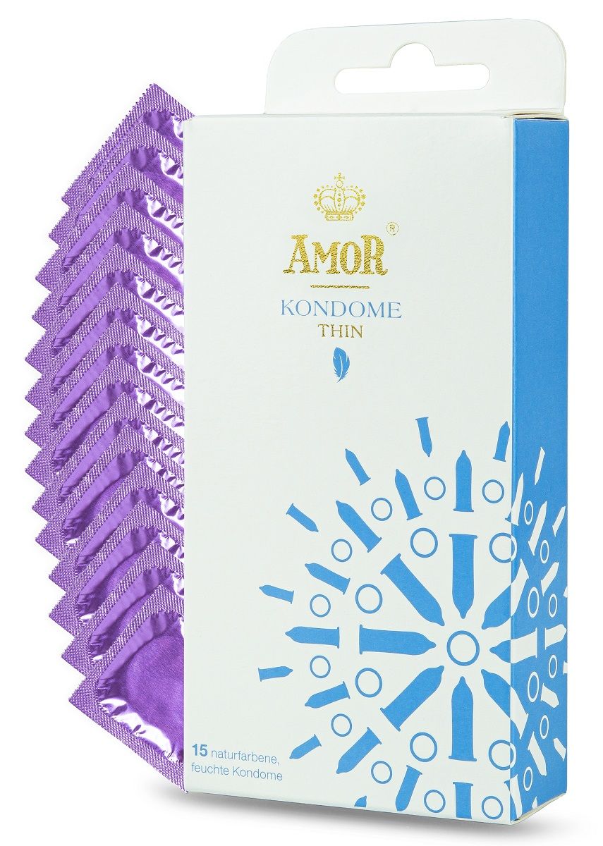 Супертонкие презервативы AMOR Thin - 15 шт.